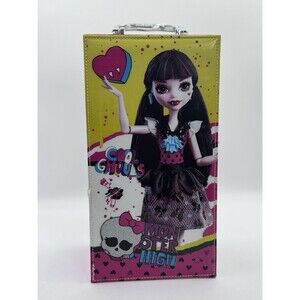Monster High Cool Ghouls Carry Travel Case Doll Storage 6.5"x5"x12" With Light